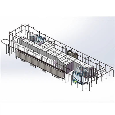Automatisk pulverbeläggningslinje Fabriksdirektförsäljning